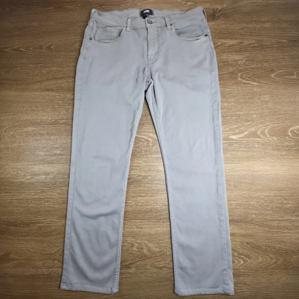 PAIGE Federal Jeans Men's 32 Arctic Sea Gray Transcend Slim Straight Minimalist